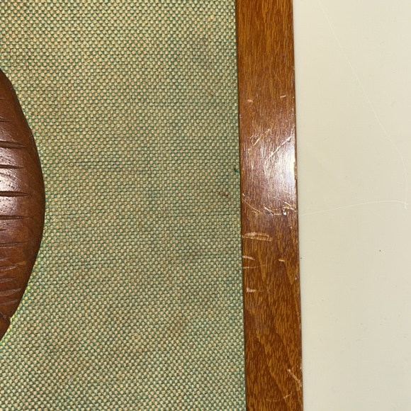 Vintage mid century carved teak wood wall art of African man and woman - Picture 4 of 8